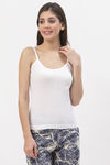 Floret Cotton Camisole (Pack of 2) - White Black — thumbnail 6